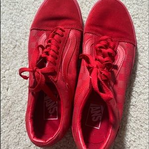 Red Vans Womens 10 Mens 8.5